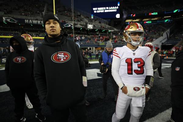 49ers QB Trey Lance 'feels horrible' for Brock Purdy following his NFC championship injury