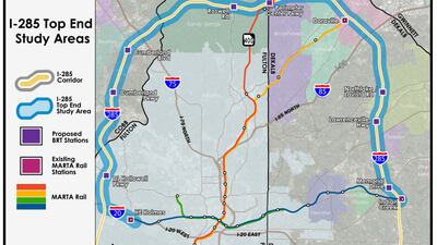 I-285 Top End Express Lane proposal plans