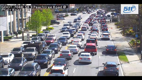 Peachtree Road open again after natural gas leak shut it down