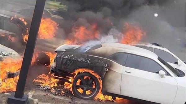 Student vehicles catch fire in Alabama high school parking lot