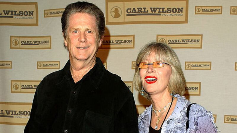 WESTWOOD, CA - OCTOBER 16: Musician Brian Wilson and his wife Melinda arrive at the Carl Wilson Benefit Foundation Concert "An Evening With Brian Wilson & Friends" at UCLA's Royce Hall on October 16, 2003 in Westwood, California. (Photo by Amanda Edwards/Getty Images)