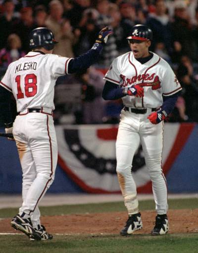 1995 World Series Cleveland Indians VS Atlanta Braves MLB RAP Tee Size  Large