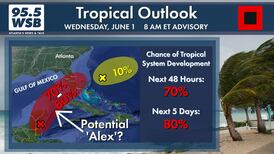 ‘Agatha’ remnants may become ‘Alex’, the first tropical system in the Atlantic