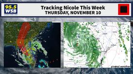 Tracking Nicole: Gusty winds, locally heavy rainfall expected in Metro Atlanta