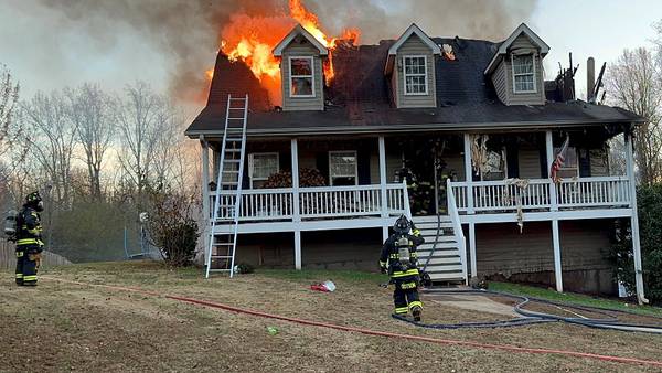 Georgia homeowner hospitalized after home burns down