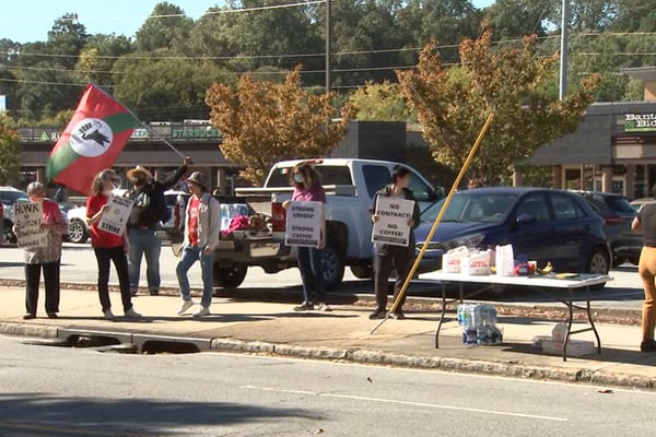 Starbucks workers strike outside Ansley Mall store over what they call unfair practices