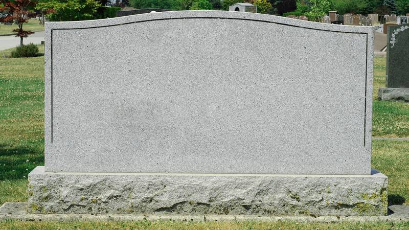 Empty gravestone