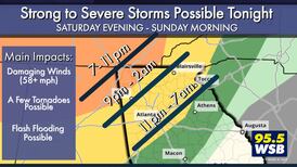 Strong to Severe Storms Possible Late Tonight through Sunday Morning