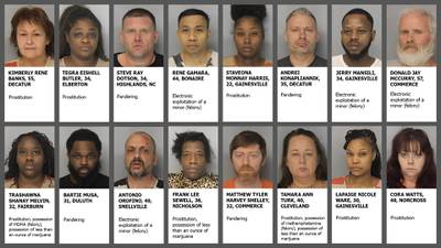 16 arrested in illegal sex sting in Hall County