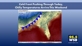 Cold front moving through Thursday, chilly again this weekend
