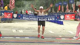 AJC Peachtree Road Race’s ‘Iron Man’ crosses finish line one last time