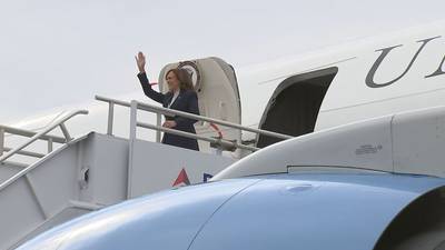 Vice President Kamala Harris arrives in Atlanta for Georgia Tech visit