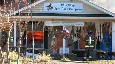 PHOTOS: Downtown Blue Ridge catches fire, but contained