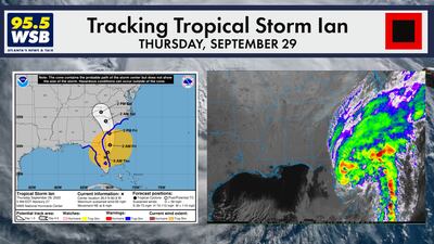 Ian a tropical storm, additional landfall west of Charleston expected Friday