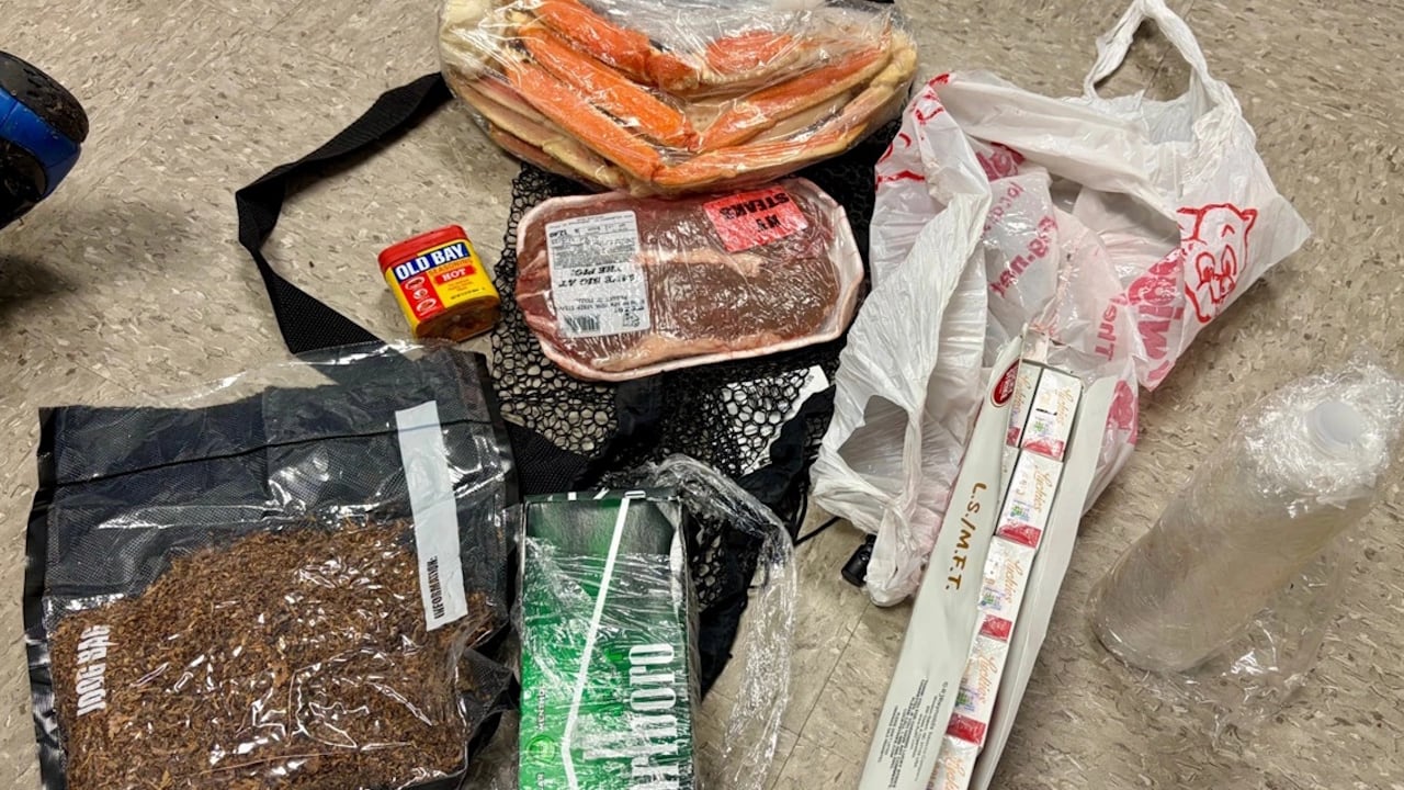 The guard found the contraband in the prison yard.