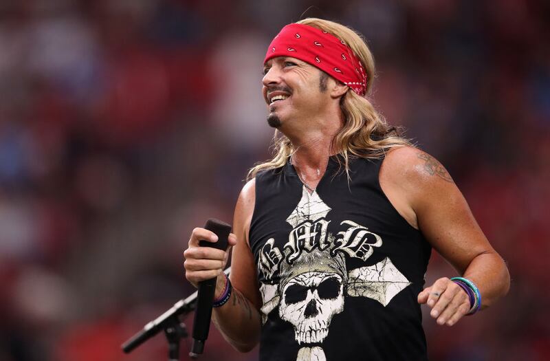 GLENDALE, ARIZONA - SEPTEMBER 08: Musician Bret Michaels performs during a half-time show at the NFL game between the Arizona Cardinals # of the Arizona Cardinals and the Detroit Lions # of the Detroit Lions at State Farm Stadium on September 08, 2019 in Glendale, Arizona. (Photo by Christian Petersen/Getty Images)