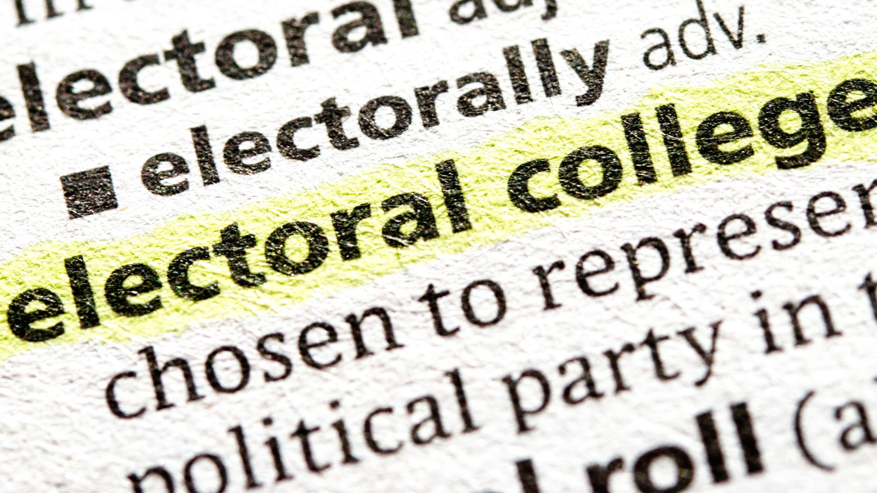 Electoral College definition in a dictonary