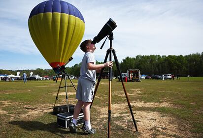 People awaiting the 2024 solar eclipse.