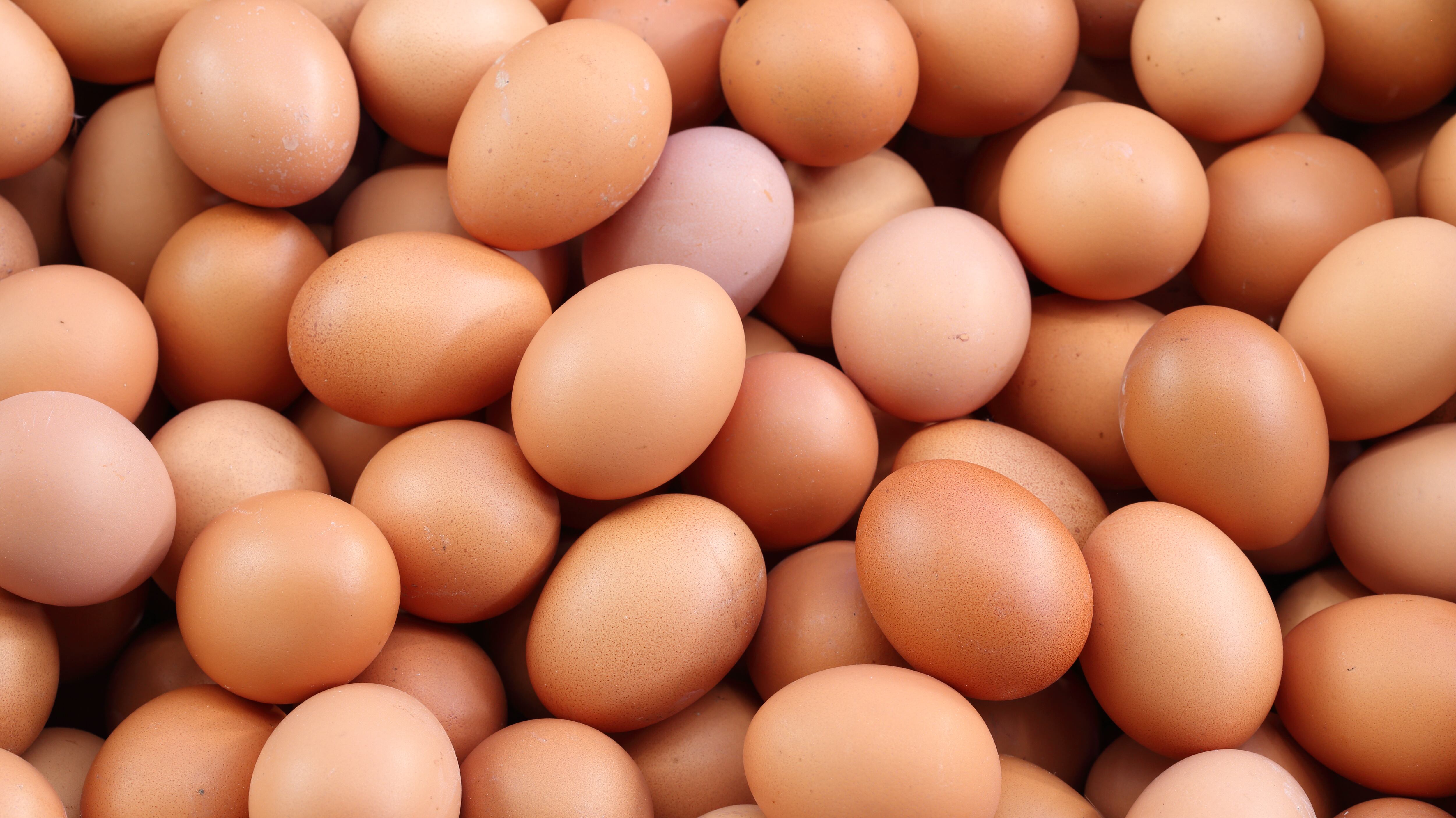 brown eggs for sale at a market