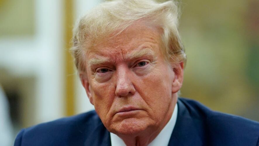 NEW YORK, NEW YORK - DECEMBER 7: Former U.S. President Donald Trump sits at the defense table while waiting for proceedings to begin in his civil business fraud trial in New York State Supreme Court on December 7, 2023 in New York City. Trump's civil fraud trial alleges that he and his two sons Donald Trump Jr. and Eric Trump conspired to inflate his net worth on financial statements provided to banks and insurers to secure loans. New York Attorney General Letitia James has sued seeking $250 million in damages. (Photo by Eduardo Munoz Alvarez-Pool/Getty Images)