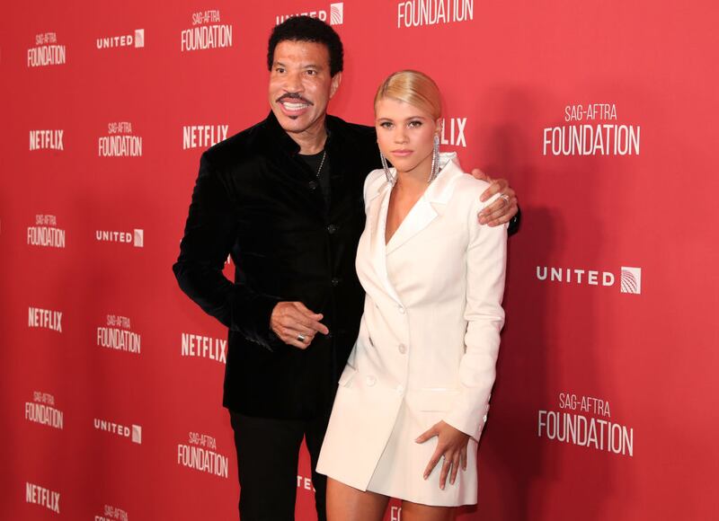 BEVERLY HILLS, CA - NOVEMBER 09: Honoree Lionel Richie (L) and Sofia Richie attend the SAG-AFTRA Foundation Patron of the Artists Awards 2017 at the Wallis Annenberg Center for the Performing Arts on November 9, 2017 in Beverly Hills, California. (Photo by Christopher Polk/Getty Images for SAG-AFTRA Foundation )