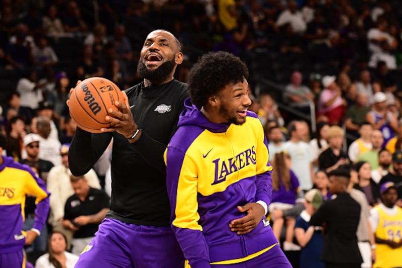 LeBron James and his son Bronny James